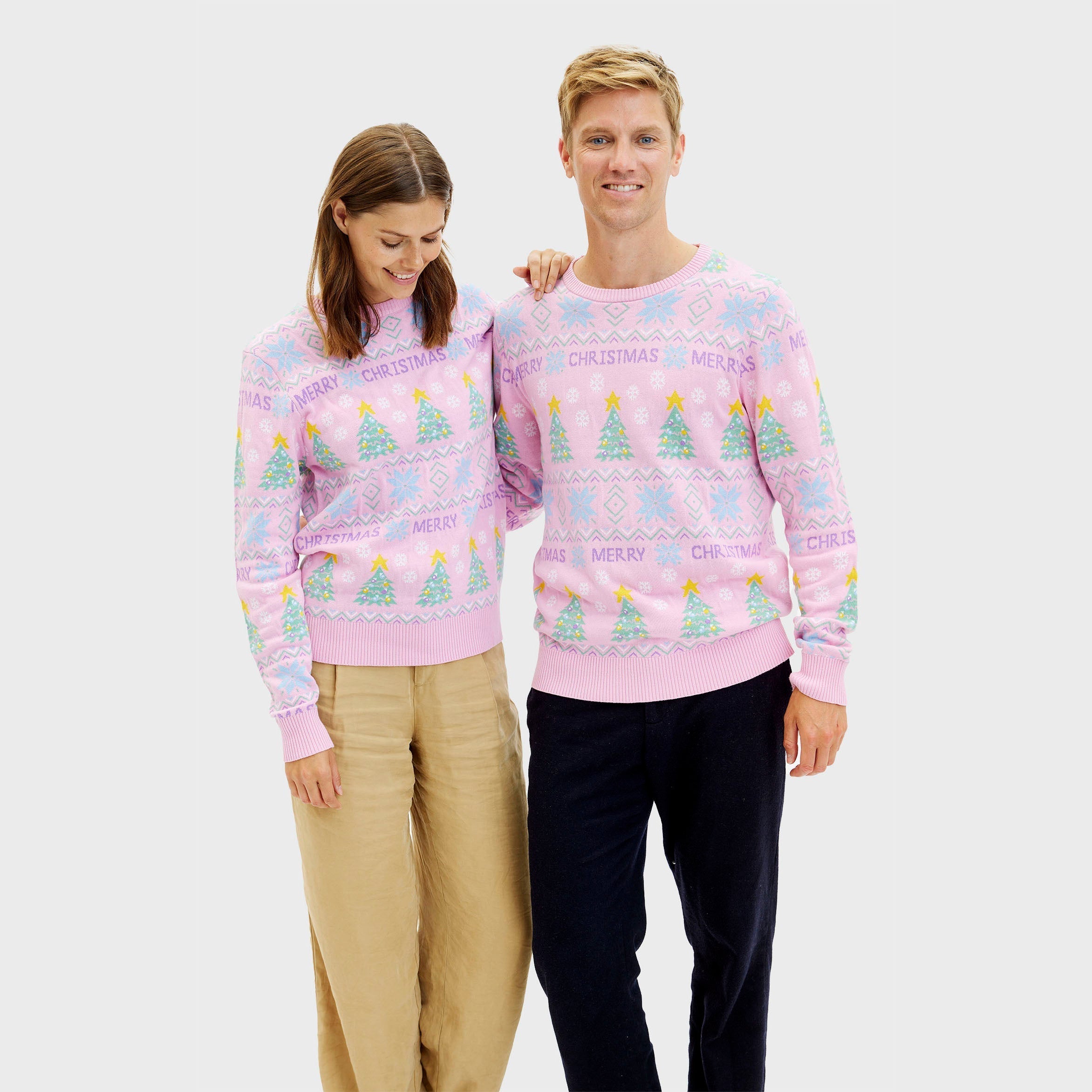 Der rosa Weihnachtspullover - Herren.